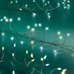Ghirlanda luminosa 12 m 960 Micro LED cavo argento Luxe bicolore Bianco caldo e freddo