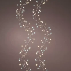 Ghirlanda luminosa 6 m 480 Micro LED cavo argento Luxe bicolore Bianco caldo e freddo