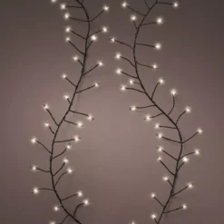 Ghirlanda luminosa 6 m 480 Micro LED cavo nero Luxe Bianco caldo
