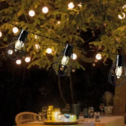 Ghirlanda luminosa solare Gabbia 3,5 m - Bianco caldo 8 LED