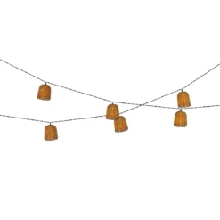 Ghirlanda luminosa solare in resina intrecciata 8 LED (2,10 m) Campagna Naturale