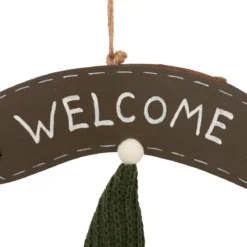 Ghirlanda natalizia (D33 cm) Welcome Riccio Marrone