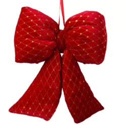 Grande fiocco in velluto (H37 cm) Courchevel glitterato Rosso