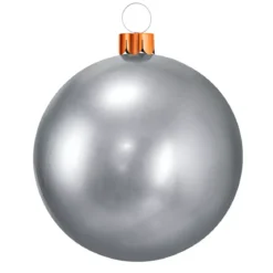 Grande pallina di Natale gonfiabile D45 cm Argento