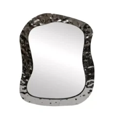Grande specchio da parete con cornice in metallo (105 cm) Silverside Argento