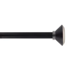 Kit asta tenda estensibile (L210 - L380 cm / D19 mm) Coni Argento e Nero