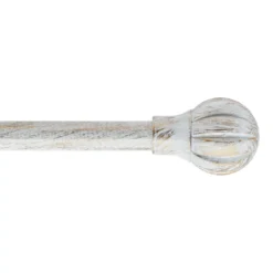 Kit asta tenda estensibile (L140 - L260 cm / D19 mm) Touch of Zen Bianco e Oro