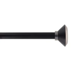 Kit asta tenda estensibile (L120 - L210 cm / D19 mm) Coni Argento e Nero