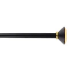 Kit asta tenda estensibile (L210 - L380 cm / D19 mm) Coni Oro e Nero