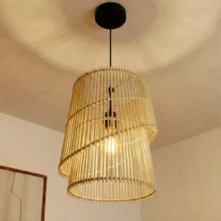 Lampada a sospensione design in bambù (H36 cm) Alicante Naturale
