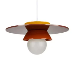 Lampada a sospensione in ceramica (D26 cm) Bagliore Arancione