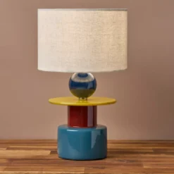 Lampada da tavolo in ceramica (H29,5 cm) Logic Multicolore