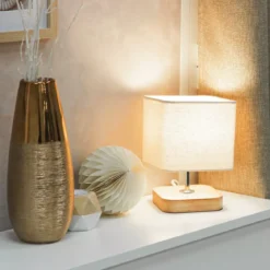 Lampada da tavolo legno (H21 cm) Toxey Avorio