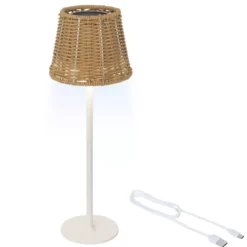 Lampada da tavolo solare LED da esterno (H38 cm) Marylebone Naturale