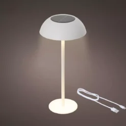 Lampada da tavolo solare 100 lumen (H33 cm) Malibu Bianco