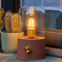 Lampada decorativa senza fili ricaricabile USB (H20 cm) Terracotta