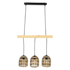 Lampadario bambù (60 cm) Domo Naturale