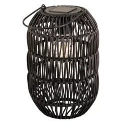 Lanterna da giardino solare LED (H24,5 cm) Toscane Nero