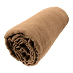 Lenzuolo con angoli garza di cotone (160 x 200 cm) Gaïa Camel