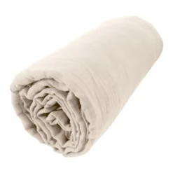 Lenzuolo con angoli garza di cotone (180 x 200 cm) Gaïa Beige pampa