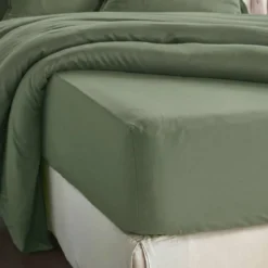 Lenzuolo con angoli in lyocell Tencel™ (140 x 200 cm) Olivia Verde rosmarino