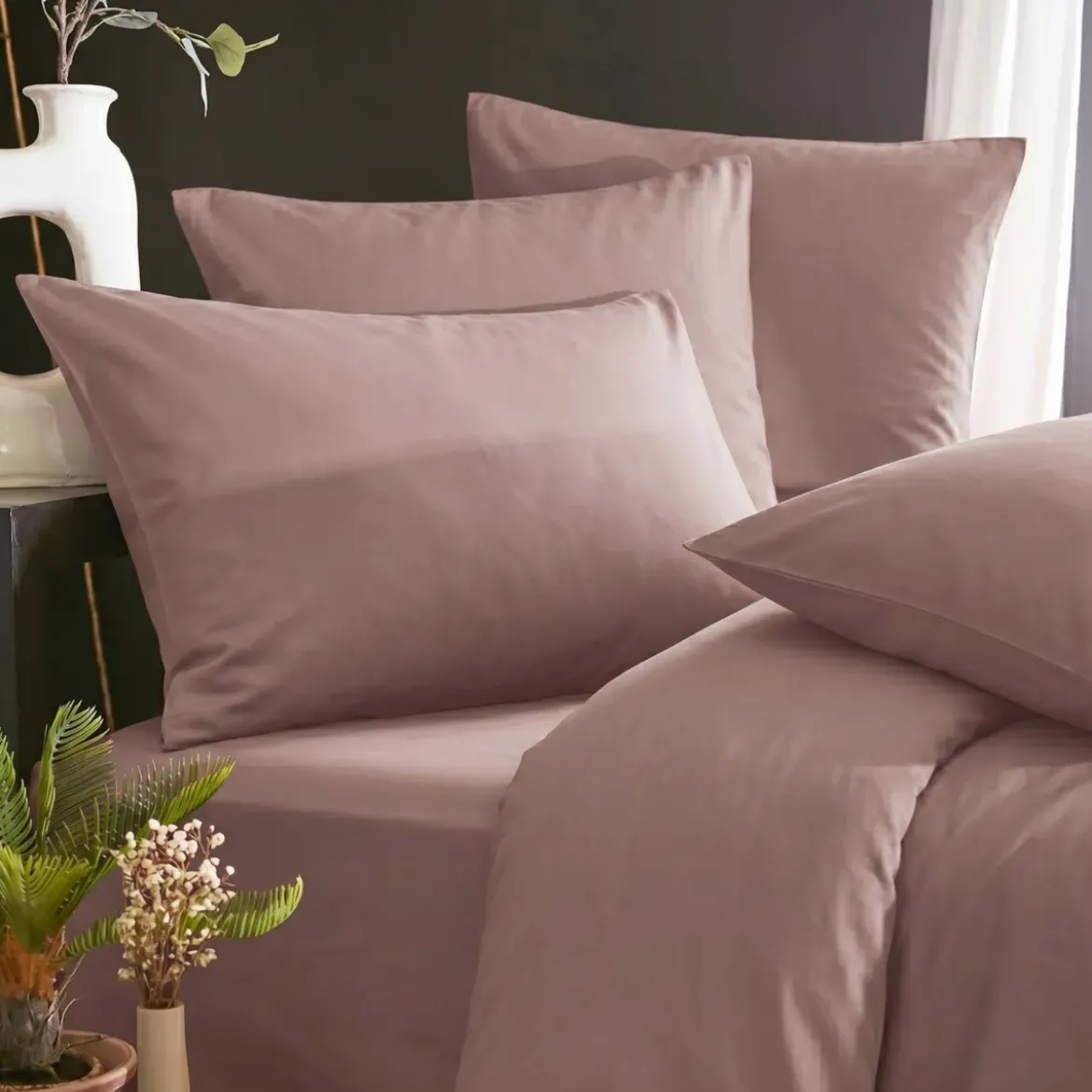 Lenzuolo con angoli in lyocell Tencel™ (200 x 200 cm) Olivia Rosa blush