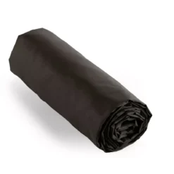 Lenzuolo con angoli percalle di cotone (200 cm) Cali Nero