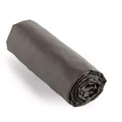 Lenzuolo con angoli percalle di cotone (140 cm) Cali Grigio antracite