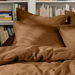 Lenzuolo sopra percalle di cotone (240 x 300 cm) Cali Camel