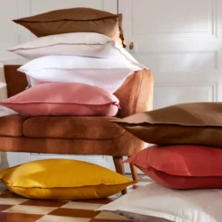 Lenzuolo sopra percalle di cotone (270 x 300 cm) Cali Marrone cioccolato