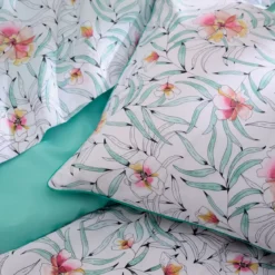 Lenzuolo sopra percalle di cotone (240 x 310 cm) Roxane Multicolore