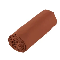 Lenzuolo sotto con angoli in percalle di cotone (200 x 200 cm) Diane Terracotta