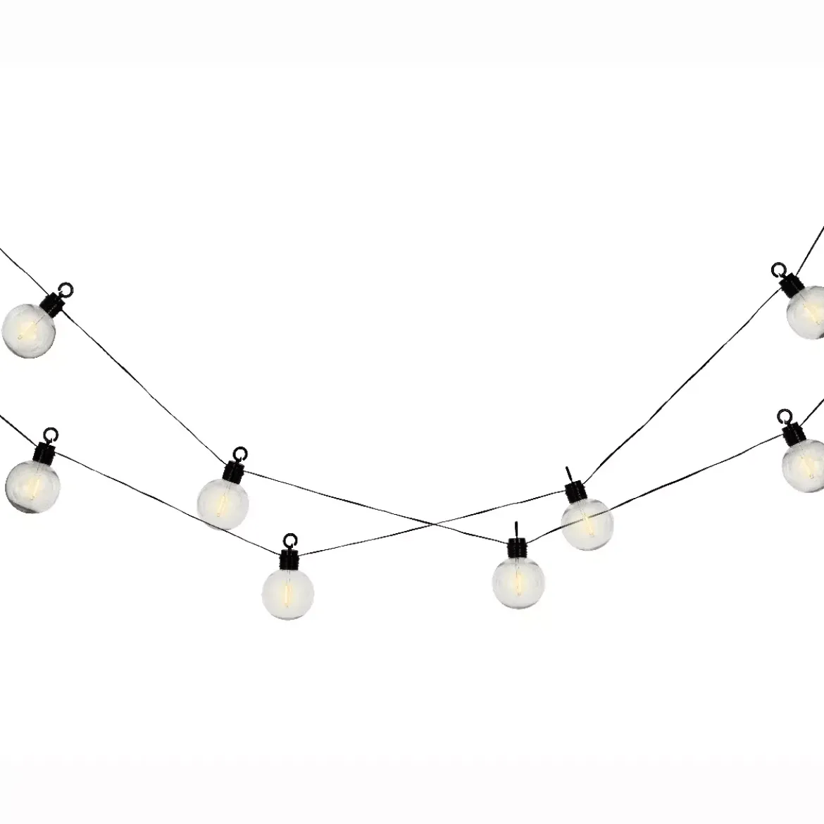 Luminaria da giardino solare con 8 LED (5,8 m) Festa Guinguette Bianco caldo