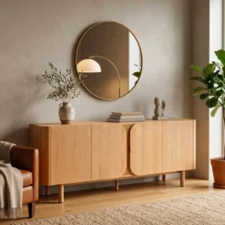 Madia 4 ante in rovere massiccio (200 x 80 cm) Oakland Naturale