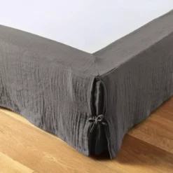 Mantovana garza di cotone (140 x 190 cm) Gaïa Grigio granito