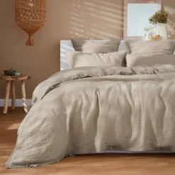 Mantovana lino lavato (140 x 190 cm) Louise Beige