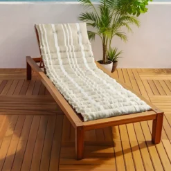 Materassino per lettino prendisole arrotolabile (180 x 60 cm) Nautira Ecru