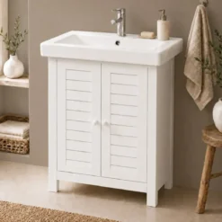 Mobile da bagno (60 x H70 cm) Santorin Bianco