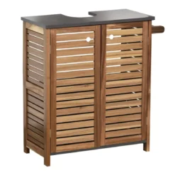 Mobile sotto lavabo con porta asciugamani Elément Acacia