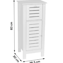 Mobiletto da bagno (37 x H83 cm) Santorin Bianco