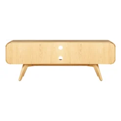 Mobile TV 2 scomparti 2 ante in rovere massiccio (165 x 58 cm) Bilbao Naturale