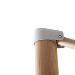 Ombrellone decentrato rettangolare in alluminio con base (3 x 4 m) Elyra effetto legno e Verde oliva