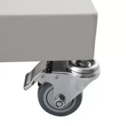 Ombrellone decentrato rettangolare in alluminio con base (3 x 4 m) Elyra effetto legno e Antracite