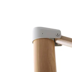 Ombrellone decentrato rettangolare in alluminio con base (3 x 4 m) Elyra effetto legno e Beige