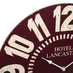 Orologio da parete legno (38 cm) Vintage Hôtel Rosso