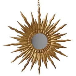 Pendente natalizio in metallo (D18 cm) Girasole Oro