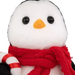 Pinguino di Natale (H19 cm) Pingu e Canna di zucchero