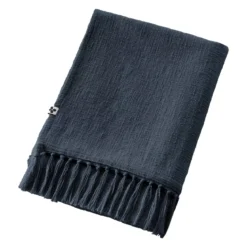 Plaid cotone (180 x 220 cm) Sixtine Blu notte
