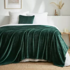 Plaid morbido in flanella (180 x 230 cm) Didou Verde