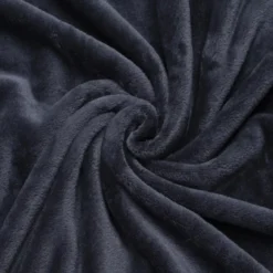 Plaid morbido in flanella (130 x 180 cm) Didou Grigio antracite